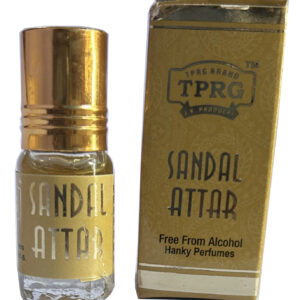 Saara HERBAL FRESH Sandal Attar, 3ml, Roll On (TPRG) Perfume for Cloth,Body & Pooja, Long Lasting Perfume, (Pack of 1 X 3ml)