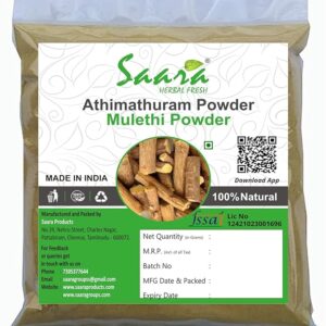 Athimathuram Powder, 100g, Mulethi Powder, Yashtimadhu, Licorice, Earatti Maduram Powder