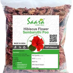 Dry Hibiscus Flower, 100g, Gudhal Ka Phool, Sembaruthi Poo, Rosa-Sinensis For Hair Care & FacePack