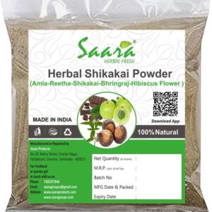 Herbal Shikakai Powder, 100g(Amla, Reetha, Shikakai, Bhringraj, Hibiscus Flower mixing) Hair Pack,100G