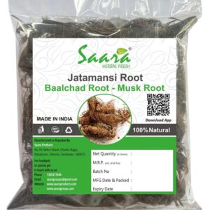 Jatamansi Root, 100g, Baalchadd, Musk Root, Spikenard, Nardostachys, Tapasvini, Jatamasi Root, 100g