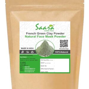 French Green Clay Powder, 100g, For Skincare Face Masks, Face Scrubs, Body Cleansers,100g