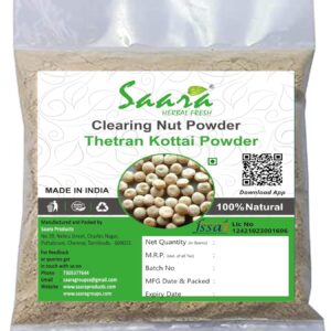 Thetran Kottai Powder, 100g, Strychnos potatorum, Nirmali Seed Powder, Clearing Nut Powder,100g