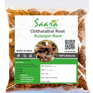 Dry Chitharathai Root,100g, Kulanjan Root, Sanna-Dumparashtrakamu, Lesser Galangal, Rasna Root,100g