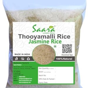 Thooyamalli Rice, 950 grams |Pure Jasmine Rice | Par Boiled Rice | Thoyamalli Rice | Thuyamalli Rice | Thooyamalli Chawal | Thuyamali Chawal, 950 grams