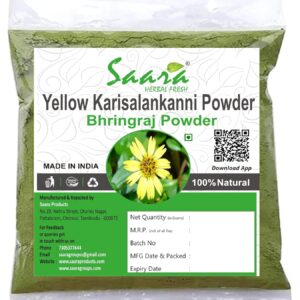 Yellow Karisalankanni Powder, 100g, Bhringaraj Powder, False Daisy Powder, Kayonni, Kesaraja, Bhangara For Hair care, 100g