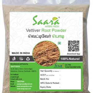 Vetiver Root Powder, 100g, Khus Root Powder, Vala, Kas Ramacham, Vetiveria Zizanioides Powder for Hair Growth, Face Scrub, 100g