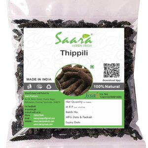 Thippili,100g, Long Pepper Whole, Pipal Badi, Pippali, Pipali, Peepali, Piper Longum, Gantoda, Modikaddi Whole,100g