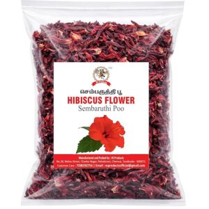 Organic Dried Hibiscus Flower For Hair Growth & Skin Care (100g)