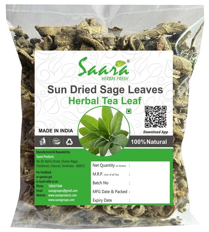 Sun Dried Sage Leaves, 50g, Anti-Inflammatory, DETOX Tea, Rich in VIT A & C, Herbal Tea Leaf