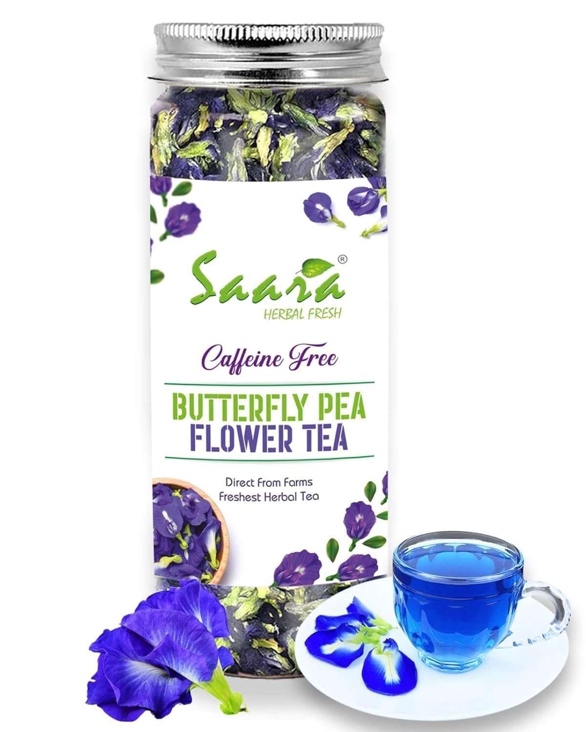 Organic Butterfly Pea Flower (Clitoria ternatea) Loose ? Natural Blue Tea,30g