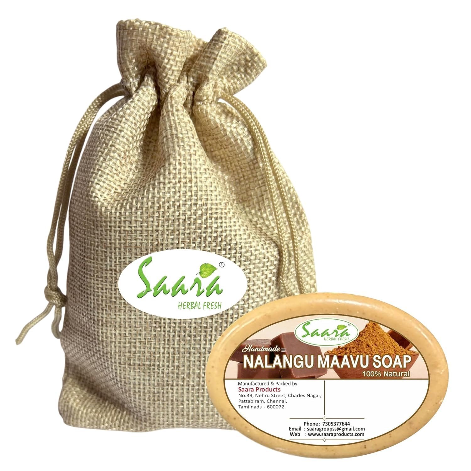 Nalangu Maavu Body Soap, 90g, Herbal SunniPindi Bath Soap, Ubtan Soap, Handmade Herbal Soap, (Pack of 8)