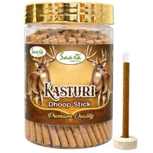 Kasturi Dhoop Sticks Original, 100g | Holder Inside | No Charcoal & Bamboo | Kasturi