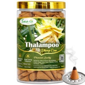 Thalampoo Dhoop Cone, 50 Cones, Incense Cones with Thalampoo Fragrance, Dry Dhoop with Long Lasting Fragrance for Pooja