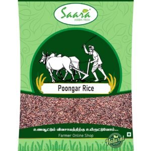 Hand Pounded Poongar Red Rice, 1Kg | Traditional Red Rice | Lal Chawal | Tinni Chawal