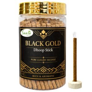 Black Gold Dhoop Sticks | Holder Inside | No Charcoal & Bamboo |Black Gold 100g