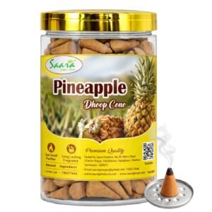 Pineapple Incense Cone, 50 Cones, Dhoop Cones with Pineapple Fragrance, Dry Dhoop Cones for Pooja,