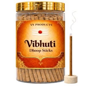 Vibhuti Dhoop Sticks Natural | Holder Inside | No Charcoal & Bamboo | Vibhuti 100g