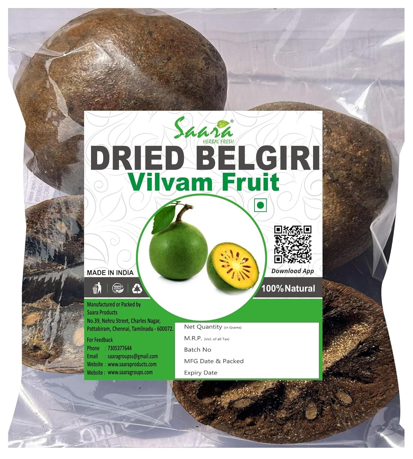 Dried Vilvam Palam, 100g, Belgiri fruit Dried, Bael Fruit, Aegle marmelos, Bilva fruit, Kuvalam