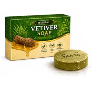 Vetiver Herbal Soap | Natural Organic Bath Bar |  Traditional Handmade Soap, 100g